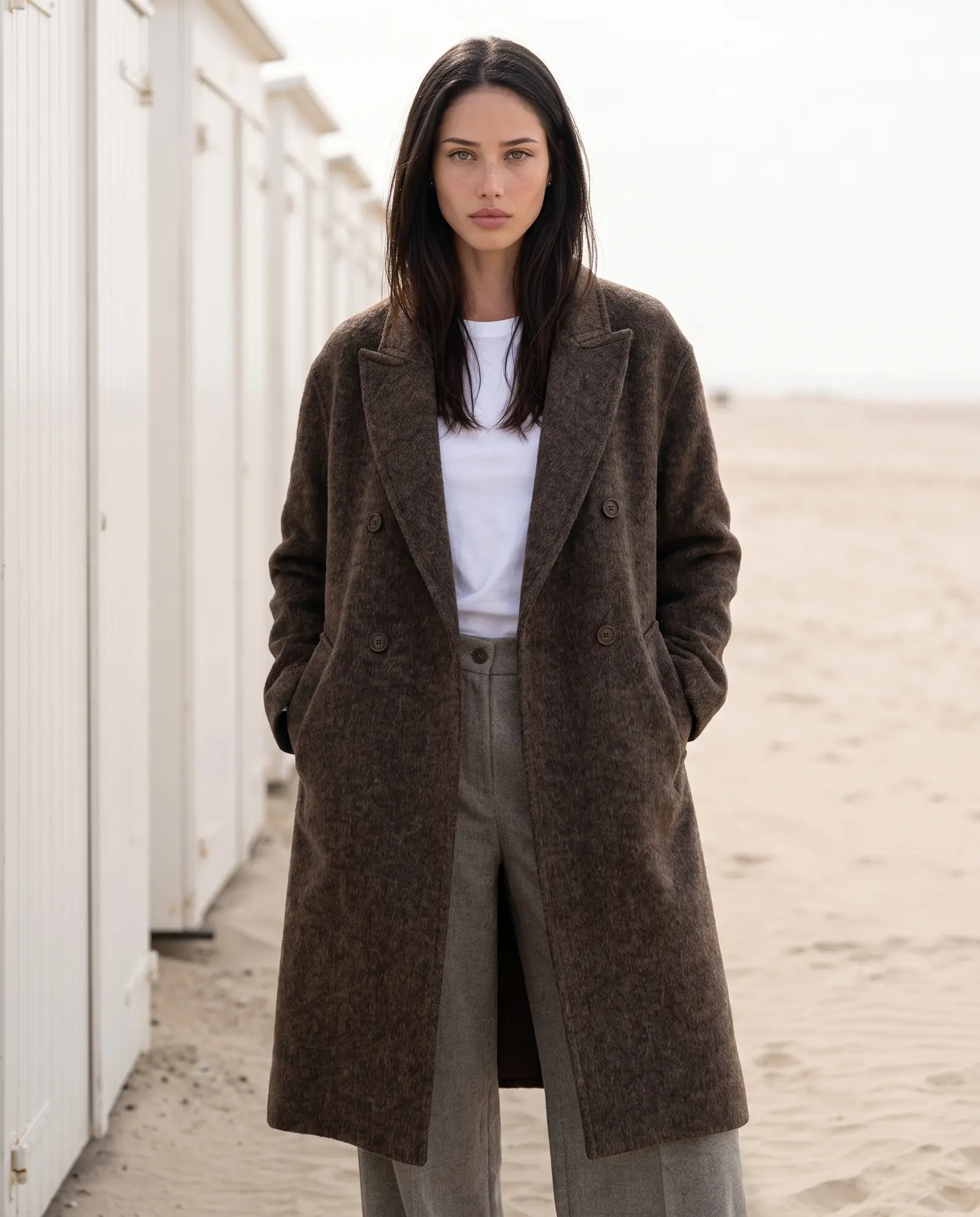 Cappotto doppiopetto marrone GUS FW26