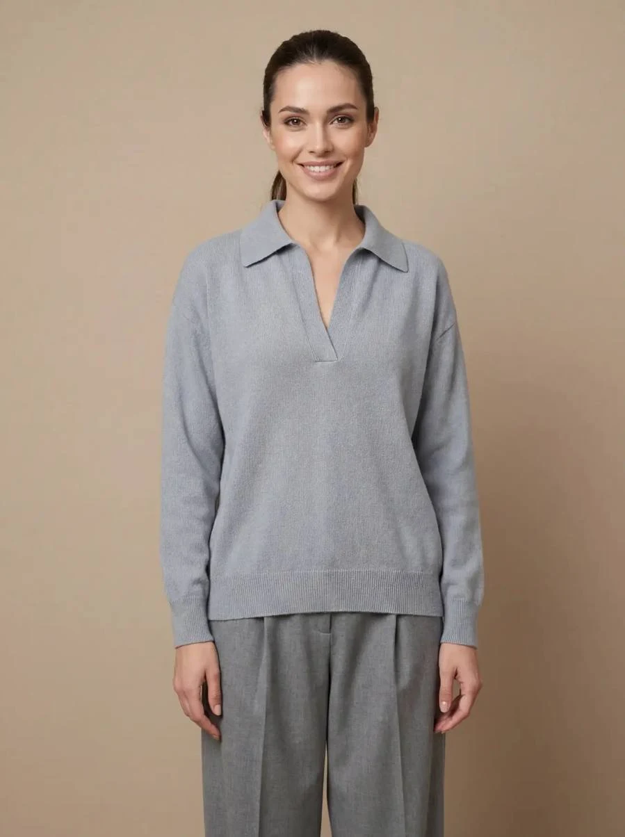 Maglia donna azzurro polvere GUS CI63001