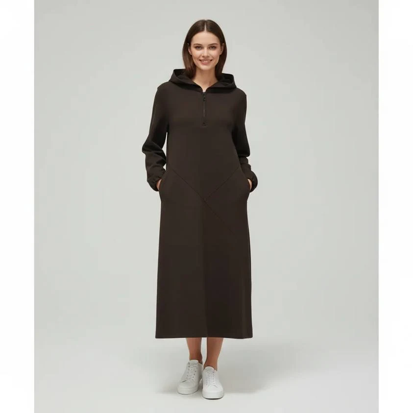 Vestito donna lungo con cappuccio GUS DI66048