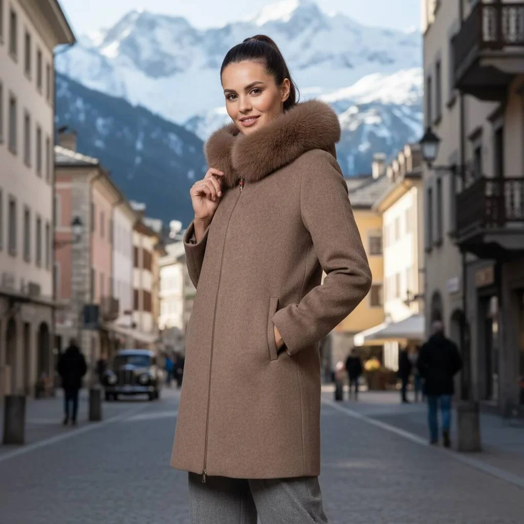 Parka donna indossato in montagna