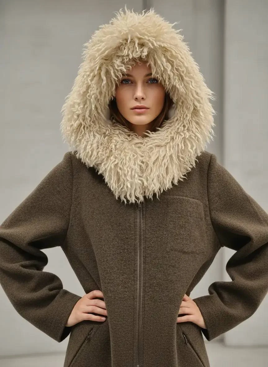 Cappuccio in eco pelliccia donna GUS QI69053