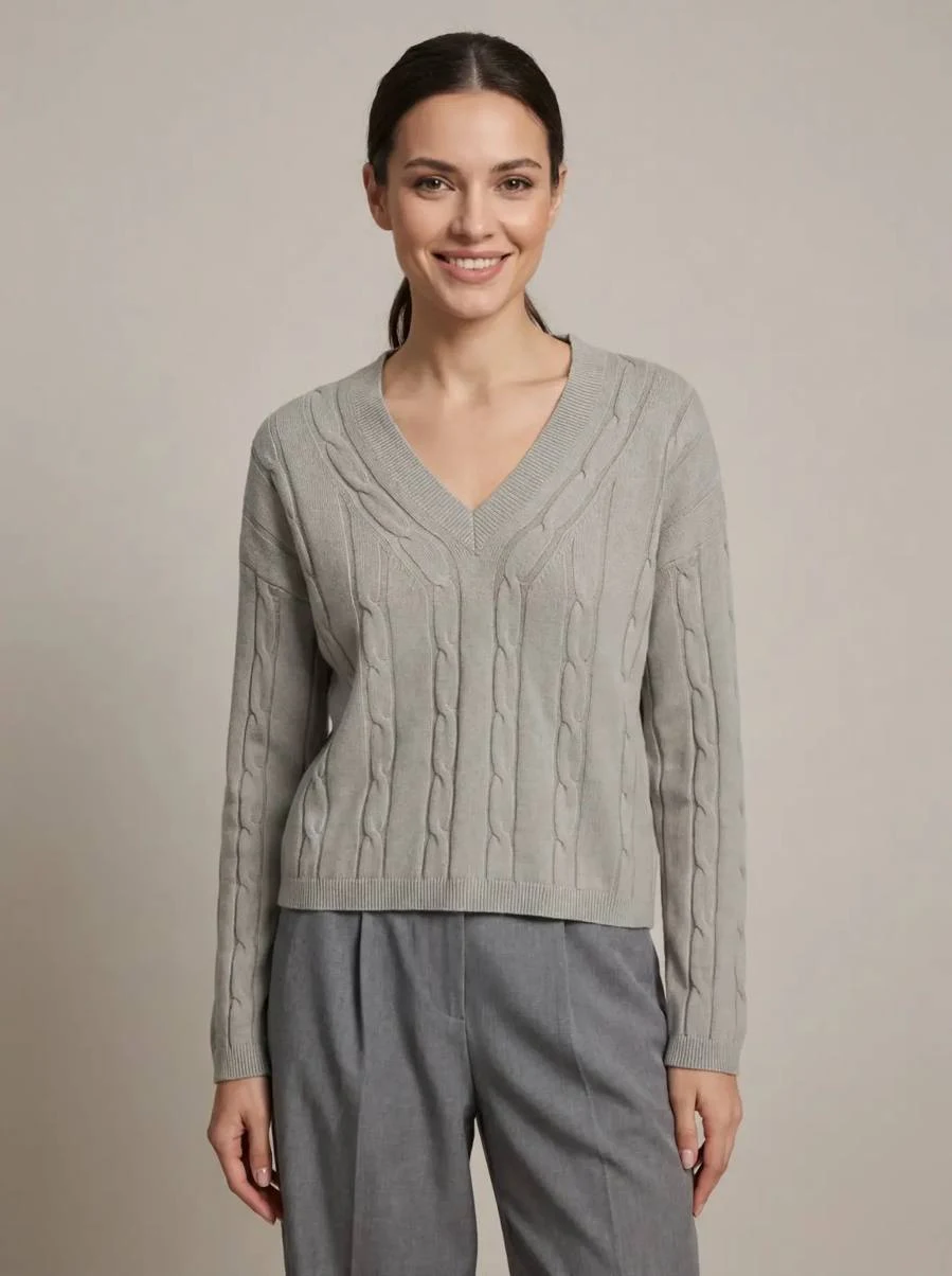 Maglione donna grigio perla GUS SI63004