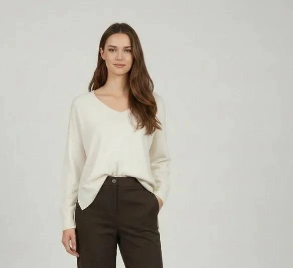 Maglione donna bianco morbido GUS WI63012