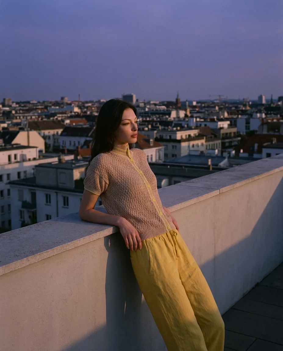 Look GUS al tramonto su un rooftop